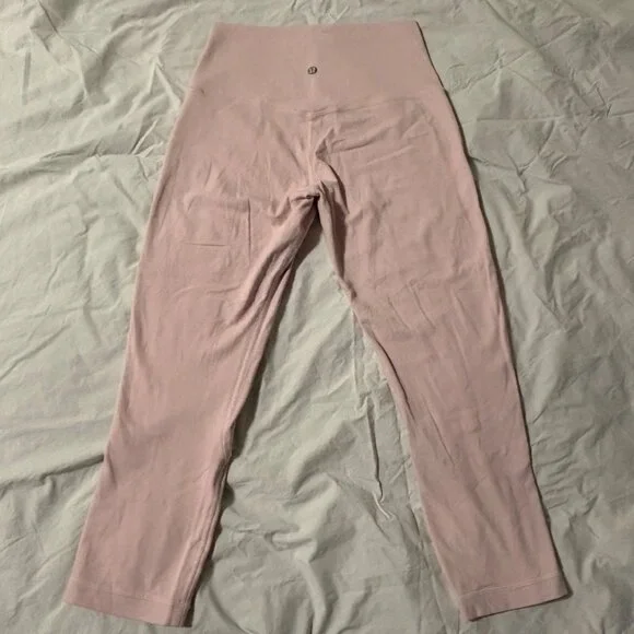 EXCELLENT Lululemon Align High-Rise Crop 21" Leggings Flush Pink Yoga Pants 6 - Picture 12 of 13
